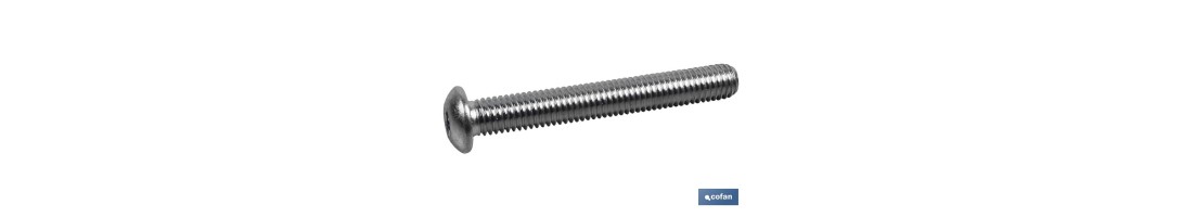 Tornillo Allen DIN ISO 7380 | Rosca total | Clase 10.9 zincado | Medidas desde M-4 hasta M-10