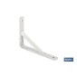 Palomilla reforzada blanca | Escuadra metálica de alta carga | Soporta hasta 300 kg | Ideal para estanterías y superficies pesa