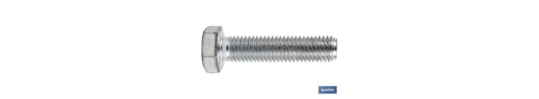 Tornillo Hexagonal Din 933 | Rosca total | Calidad 10.9 Zincado | Metrica desde la 6 hasta la 20
