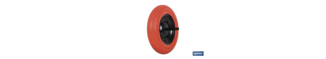 Rueda impinchable de obra | Con varillas Ø 20 mm | Para pesos de 120 kg