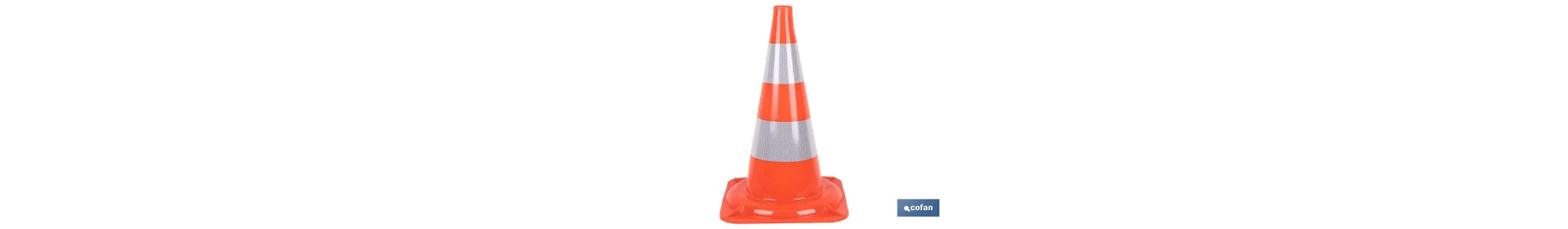 Cono de señalización para automoción | Color naranja | Altura: 50 cm