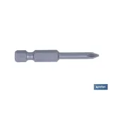 Kit de puntas de acero para atornillar | Contenido 3 puntas Phillips de 50 mm | Modelo 1/4 PH