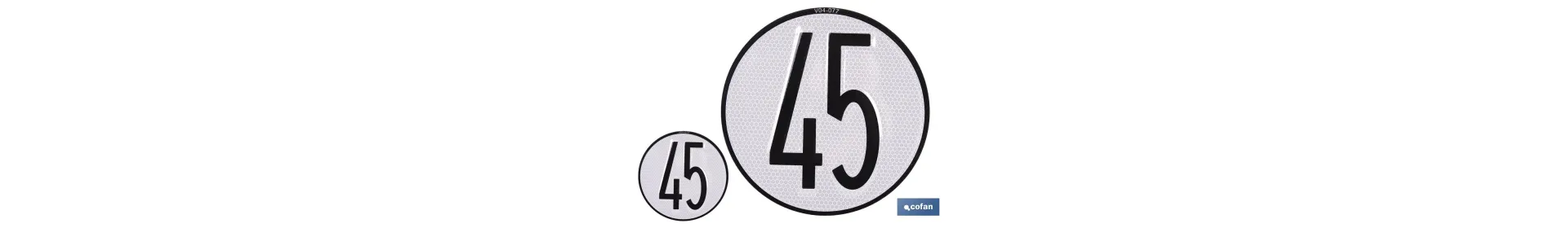 Disco de velocidad 45 km/h de aluminio | Placa V4 homologada | Disponible en dos medidas diferentes