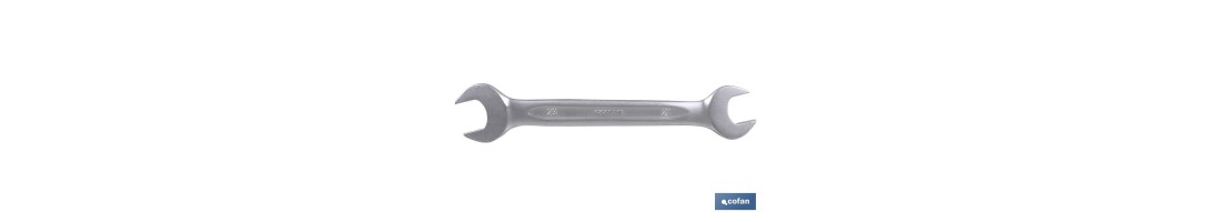 Llave fija de doble boca pulidas | Fabricada en acero al cromo de alta calidad | Medidas de 55-60 mm