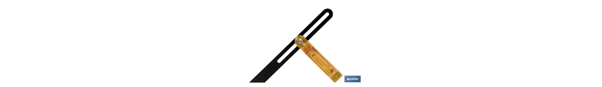 Escuadra biselada regulable | Medidas: 250 mm | Mango de madera | Hoja de acero inoxidable