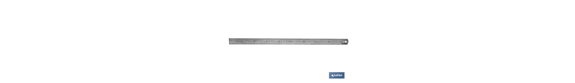 Regla de acero inoxidable | Escala métrica con marcas claras | Medidas de la regla: 600 mm