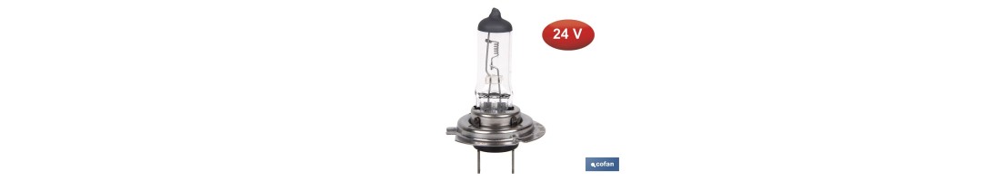 Lámpara halógena H7 (Px26d) 24 V 70 W | Pack: 10 unidades
