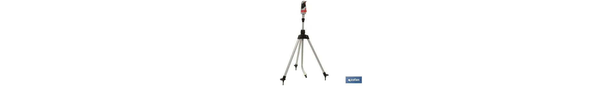Aspersor 4 posiciones | Con trípode telescópico | Adecuado para el riego de jardines y césped