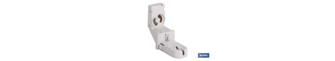 Portalámparas para tubos fluorescentes | Con portacebador incluido | Color blanco 2 A - 250 V