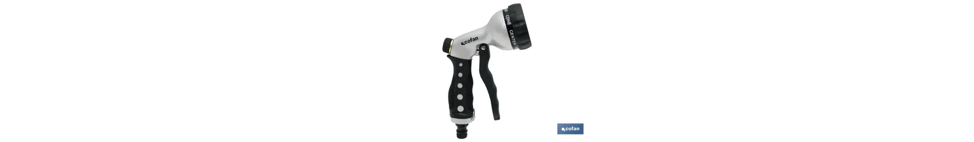 Pistola de Riego en Metal  | 7 Posiciones de Pulverización | Para regar Plantas o Césped