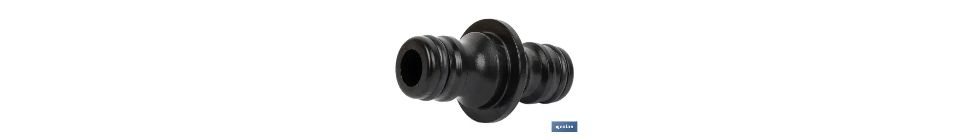 Conector doble para mangueras de jardín | Rosca macho para empalmes | Polietileno | Rápido de instalar