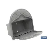 Soporte de pared para manguera con cajón | Soporte para mangueras de riego | Práctico y versátil para el jardín