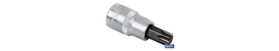 Llave de vaso de 1/2\"\" | Fabricada en acero al cromo vanadio de alta calidad | Con punta corta Torx 55