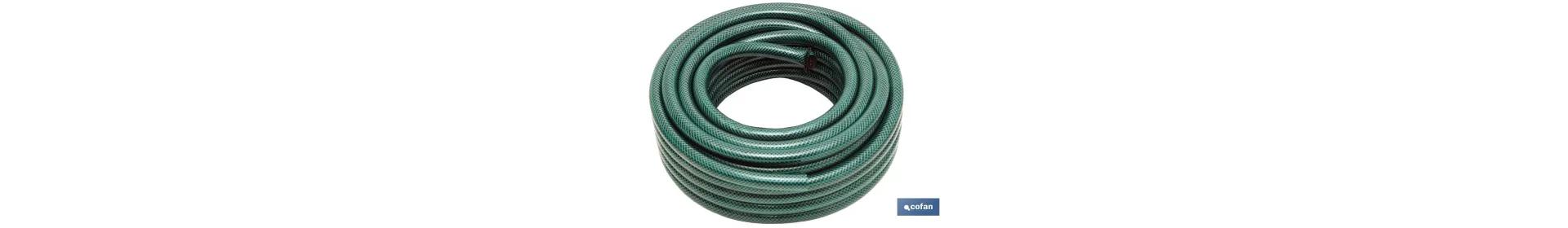 Manguera de 3 capas | Fabricado en PVC de color verde | Con medida Ø 15 mm | Longitud en 15 y 20 metros