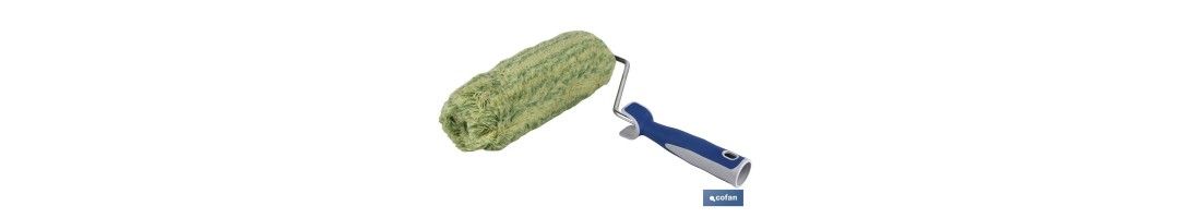 Rodillo de Hilo para Cantoneado | Paredes Rugosas | Uso Profesional | Longitud 22 cm | Diámetro ø60 mm