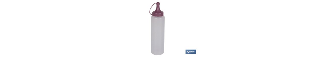Botella aceitera | Modelo Albahaca | Botella para Salsas o Aceites| Botella Exprimible | Color rosa palo