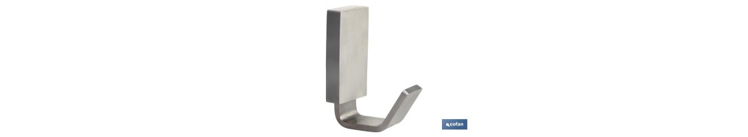 Percha para baño | Acero inoxidable 304 satinado | Medida: 4 x 3 x 5,5 cm