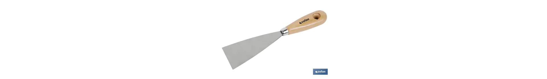Espátula con mango en madera | Varias medidas | Hoja fabricada en acero inoxidable | Herramienta muy práctica