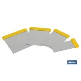 Juego de 4 espátulas | Fabricadas en acero inoxidable | Medidas de 6, 8, 10 y 12 cm | Para pintor o chapista