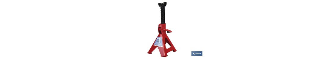 Caballete gato para taller en 2, 3 y 5 toneladas | Altura regulable | Fabricado en acero resistente al paso del tiempo
