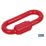 Unión de cadena de polipropileno | Color: rojo | Eslabón de 8 mm | Cierre integrado