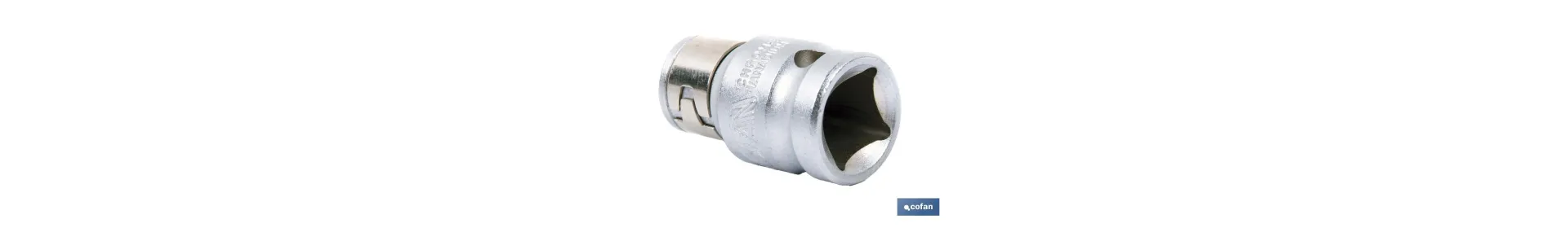 Adaptador de carraca para puntas 5/6 | Fabricado en acero al cromo vanadio | Medidas del adaptador de 3/8