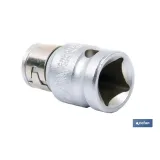Adaptador de carraca para puntas 5/6 | Fabricado en acero al cromo vanadio | Medidas del adaptador de 3/8