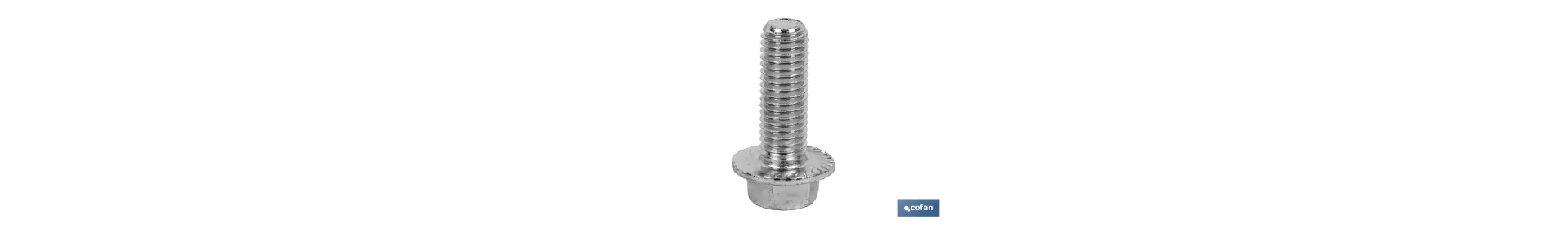 Tornillo Hexagonal con base ranurada DIN 6921 | Clase 8.8 zincado | Medidas desde M-5 hasta M-12
