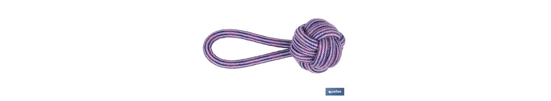 Nudo con Tirador | Mordedor para Perros| Color Morado