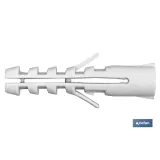 Taco de nylon alado sin collarín | Medidas desde diámetro 4 hasta 16 mm | Para todos los materiales de construcción