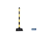 Poste con Base Amarillo/Negro