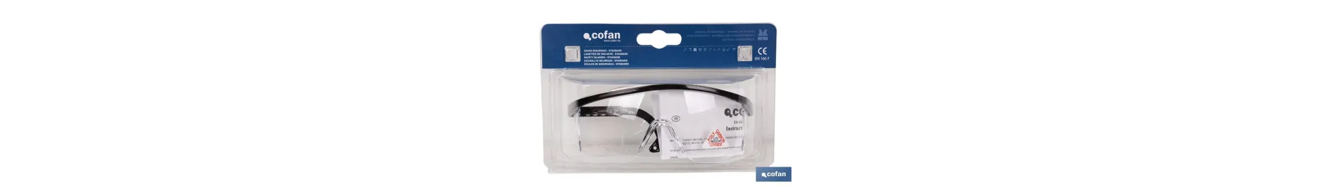 Blíster Gafas de Seguridad | Con lente clara | Modelo Estándar | EN 166:2001