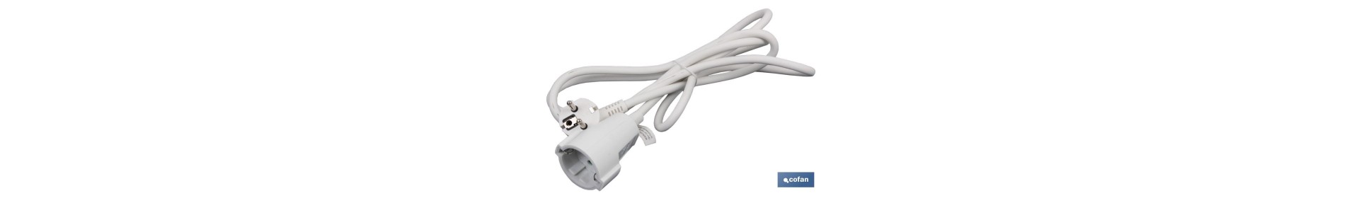 Prolongador de cable eléctrico | Varias medidas de cable (3 x 1,5 mm) | Base Bipolar