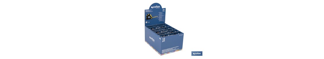 Expositor para flexómetros magnéticos de Cofan | Incluyen los flexómetros | Varias medidas y capacidades