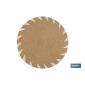 Bajoplatos redondos con detalles decorativos | Packs de 6 salvamanteles individuales | Diámetro: 38 cm | Color: beige y blanco