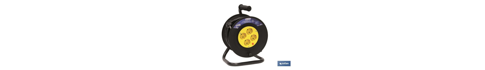 Alargador de cable con 4 tomas | Longitud del cable 25 metros | Sección cable 3 x 1,5 mm