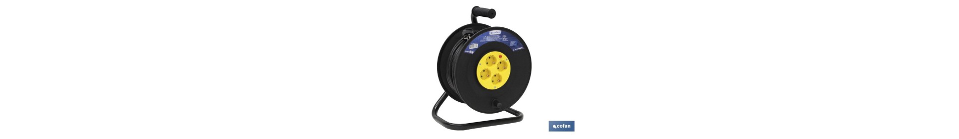 Alargador de cable con 4 tomas | Longitud del cable 50 metros | Sección cable 3 x 1,5 mm