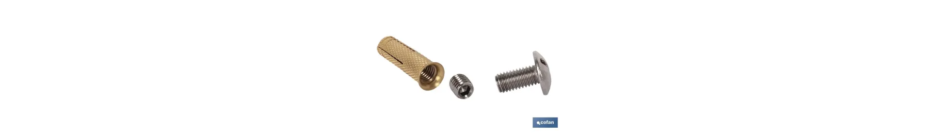 Kit de anclaje de cobertor de piscinas | Compuesto de taco, tornillo y espárrago | Fabricado en latón y acero inoxidable