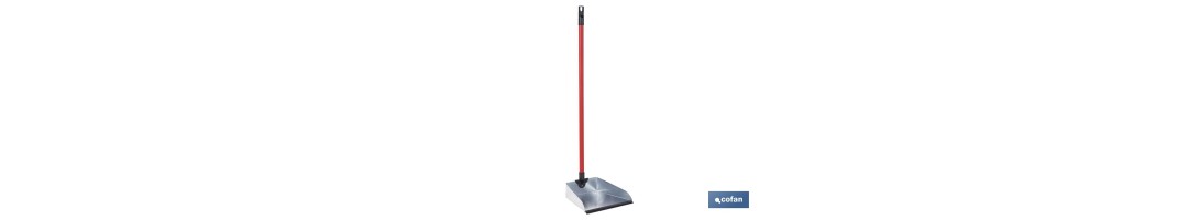 Recogedor metálico | Chapa galvanizada | Palo de rosca incluido | Durabilidad y limpieza profesional | Medidas: 83 x 24 cm