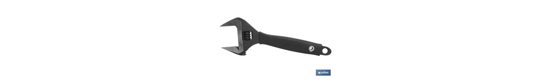 Llave inglesa | Gran apertura | Varias medidas y aperturas | Ajustable | Fabricada en acero al cromo-vanadio