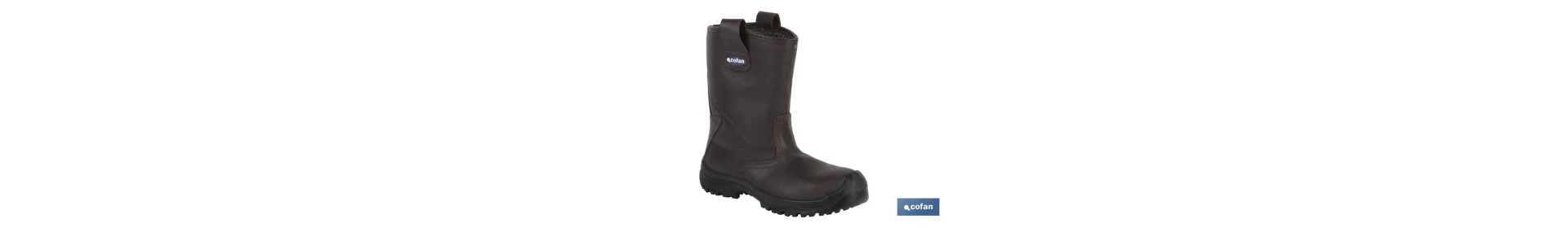 Bota de Piel | Forrada | Seguridad S3 | Modelo Megan | Calzado de Seguridad | Color Marrón