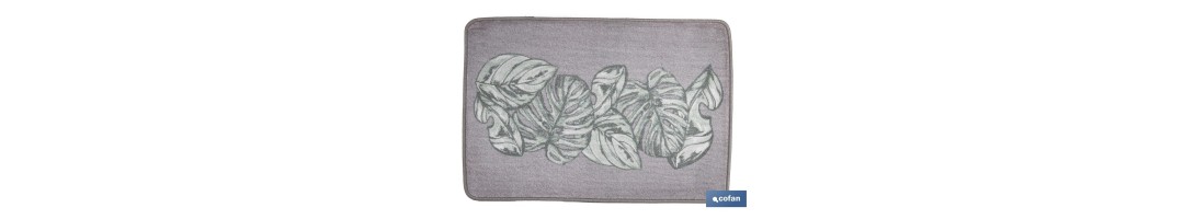 Felpudo entrada casa | Adecuado para interior y exterior | Material resistente | Antideslizante | Diseño con hojas de monstera 