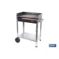 Barbacoa de carbón con ruedas | Parrilla regulable | Ladrillo refractario | Fácil de transportar y estable | Medidas: 56,7 x 36