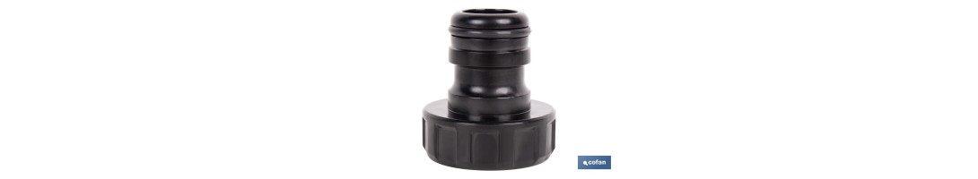 Adaptador de polipropileno con rosca hembra antifugas | Ligero y resistente | Adecuado para riego y mangueras | Salida de 1