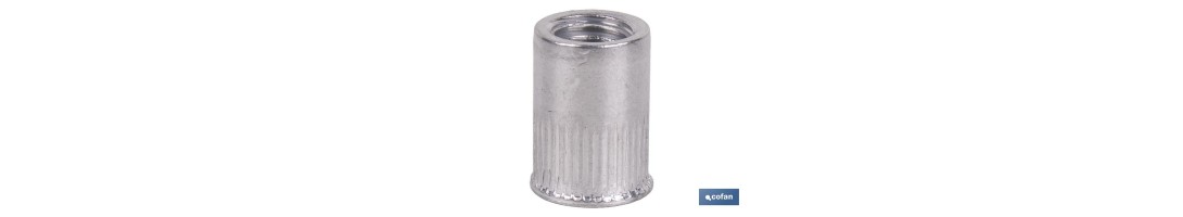 Tuercas Remachables Cilíndricas de Aluminio con Cabeza Reducida | Gran variedad de medidas