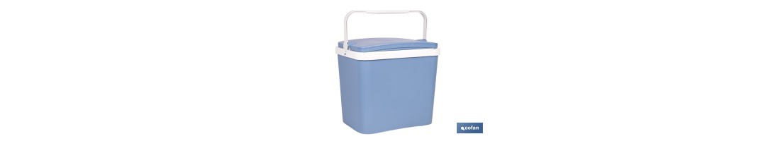 Nevera rígida de 24 litros | Color: azul claro | Material: polipropileno
