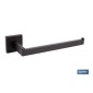 Toallero de baño negro mate | Material: acero inoxidable | Diseño cuadrado | Kit de fijación incluido | Medidas: 27 x 8 x 5,5 c