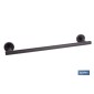 Toallero negro mate | Material: acero inoxidable | Diseño redondo | Kit de fijación incluido | Medidas: 45 x 8 x 5 cm