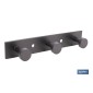 Perchero de pared negro | Material: acero inoxidable | Resistente y elegante | Disponible con diferentes colgadores