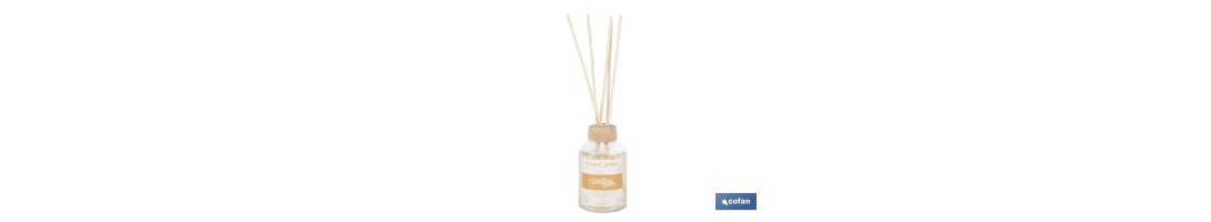 Ambientador de varillas | Aroma Malibú tropical | Difusor con varillas de ratán